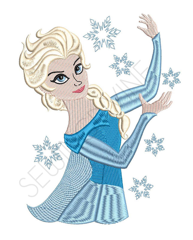 Download Disney Frozen Elsa Snowflake Embroidery - Sewing Divine ...