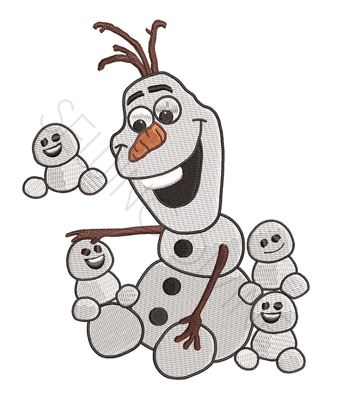 Banyan kleurstof Regenachtig Disney Frozen Olaf and Snowgies Embroidery Design Instant Download for 4x4  5x7 and 6x10 inch hoops at Sewing Divine