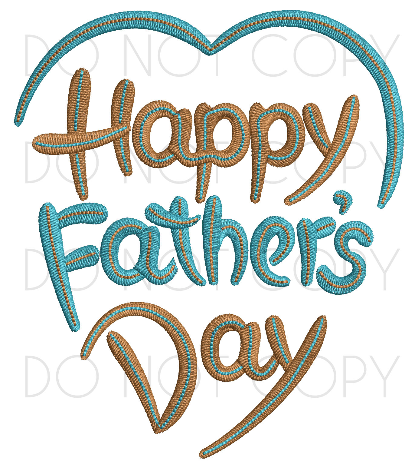 Happy Father's Day Machine Embroidery Design  5 SIZE INSTANT  DOWNLOAD