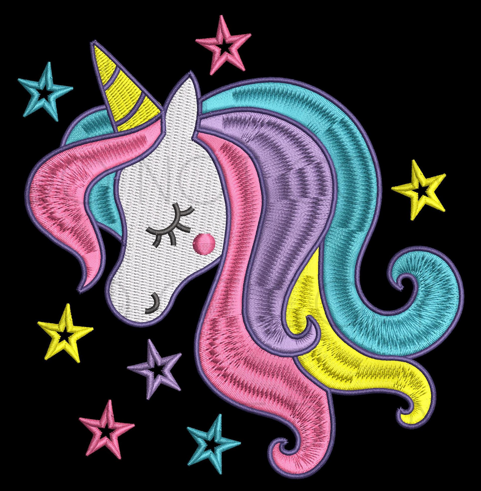 Download Unicorn Pretty Pony Machine Embroidery Design - Sewing ...