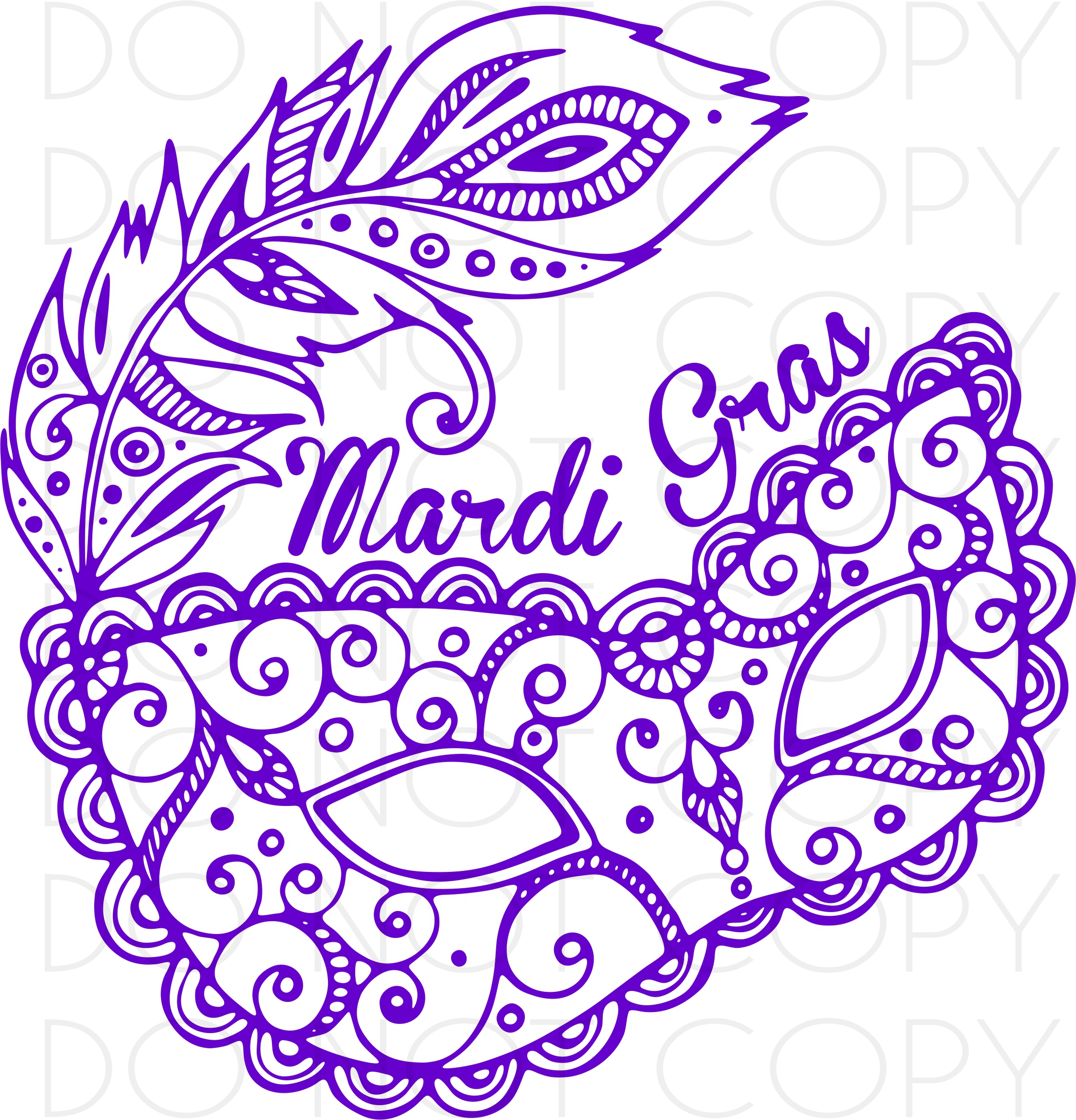 Mardi Gras Feathers SVG Cut file by Creative Fabrica Crafts