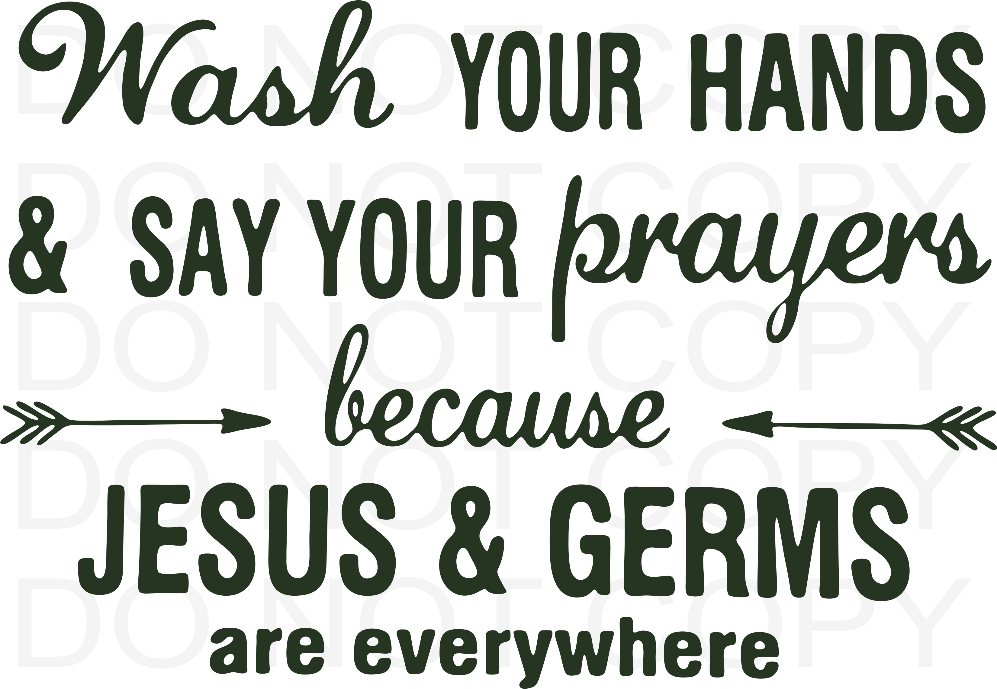 Download Wash Your Hands Covid Christian SVG Cut & Print Design digital download