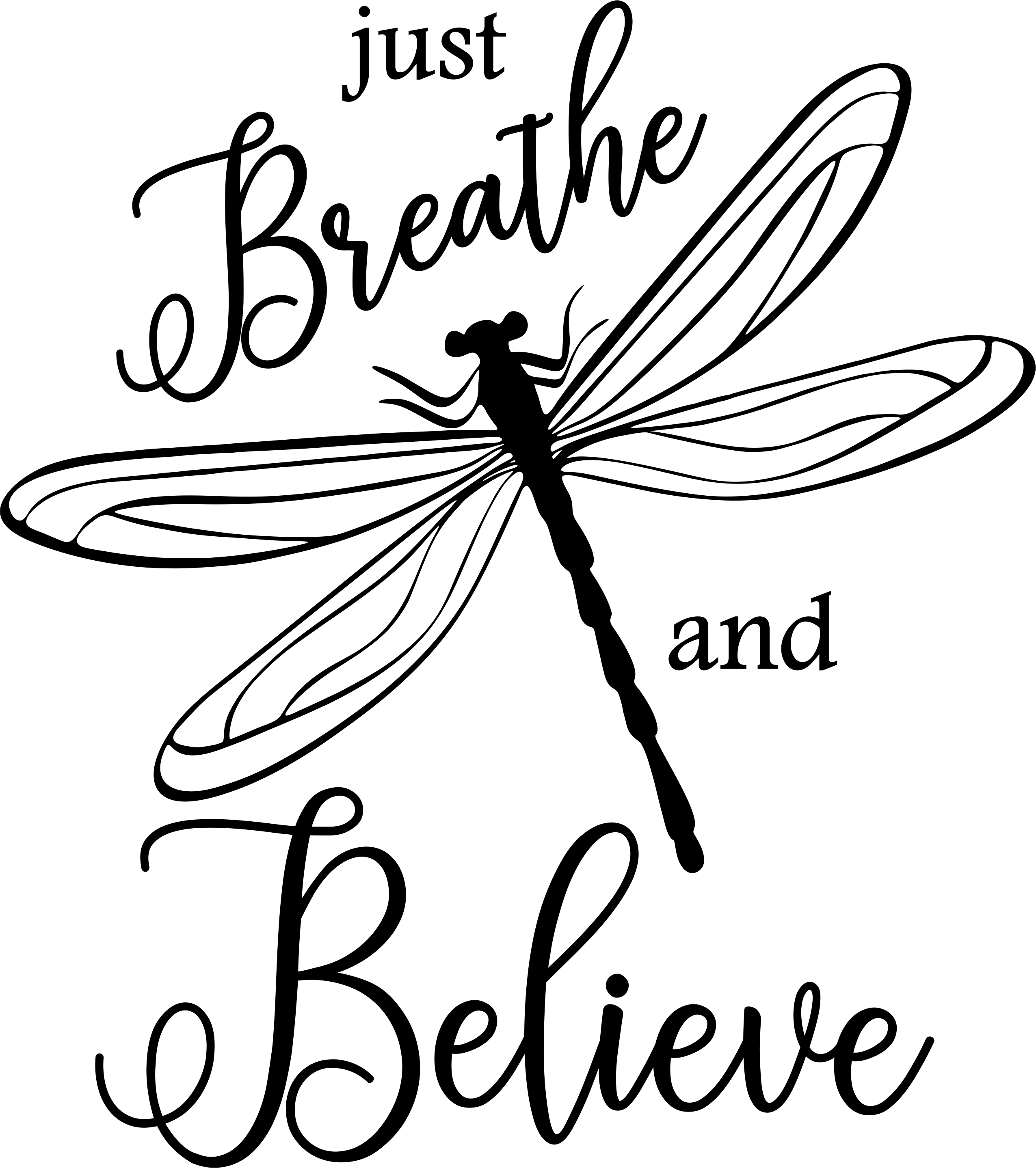 Download Breathe And Believe Dragonfly SVG Cut and Print digital ...